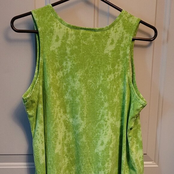 CW Classics Sleeveless Green Dress with Palm Trees Misses Medium - Picture 4 of 5
